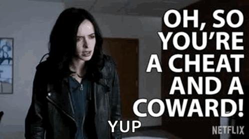 A Woman In A Leather Jacket Is Standing In A Room With A Netflix Logo On The Bottom . GIF
