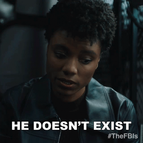 A Woman In A Leather Jacket Says He Does N't Exist #Thefbls GIF
