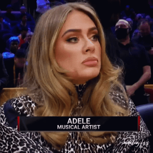A Woman In A Leopard Print Dress Is Named Adele GIF