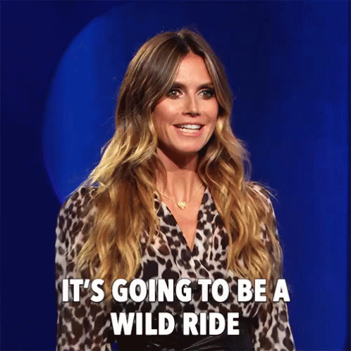 A Woman In A Leopard Print Shirt Says " It 'S Going To Be A Wild Ride " GIF