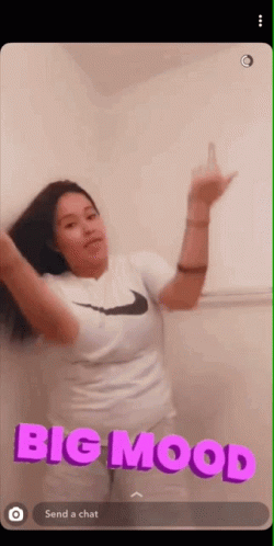 Woman In Nike Shirt Giving Middle Finger Big Mood GIF