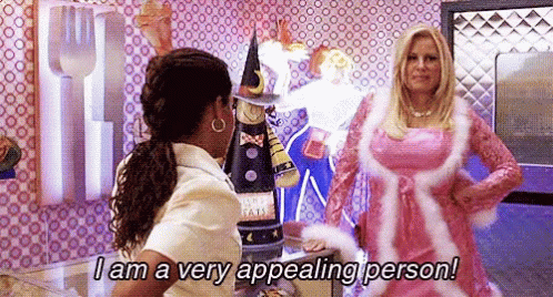 Woman In Pink And White Dresses Standing Together GIF