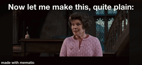 A Woman In A Pink Sweater Says Now Let Me Make This Quite Plain Made With Mematic GIF