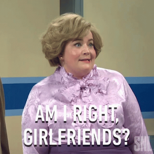 Woman In Purple Asking Am I Right Girlfriends GIF