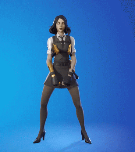 A Woman In A Skirt And High Heels Is Dancing GIF