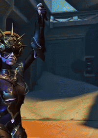 A Woman In A Steampunk Outfit Is Holding A Hammer GIF