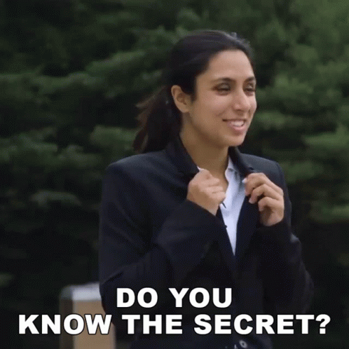 Woman Smiling And Asking Do You Know The Secret GIF