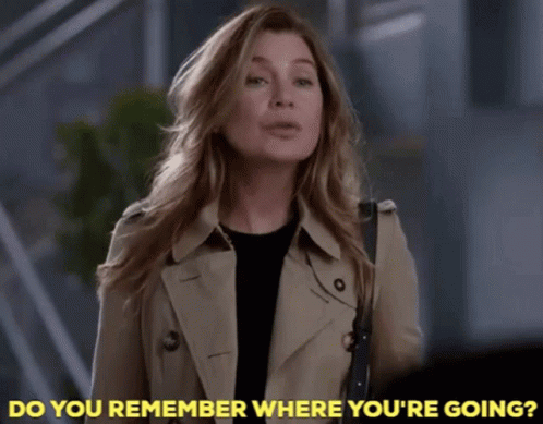 A Woman In A Trench Coat Asks Do You Remember Where You 'Re Going GIF
