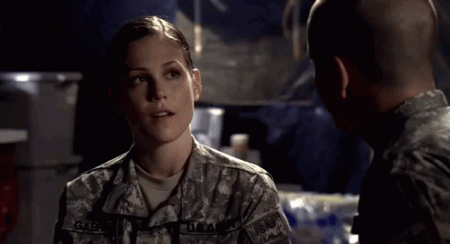 Woman In US Army Uniform Named Gaby GIF