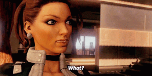 A Woman In A Video Game Asks What GIF