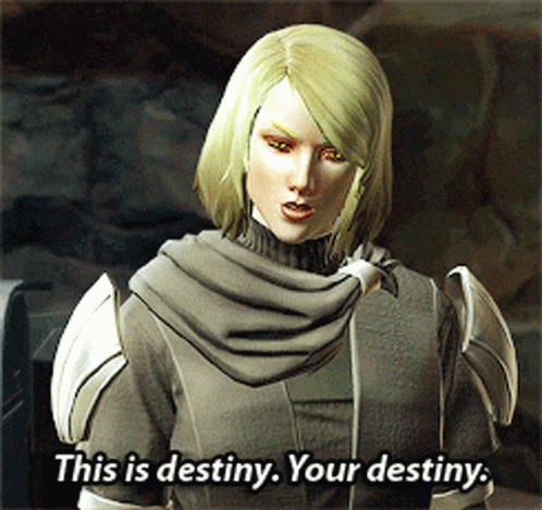 A Woman In A Video Game Says This Is Destiny Your Destiny GIF