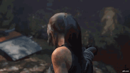 A Woman In A Video Game With A Gif.com Watermark GIF
