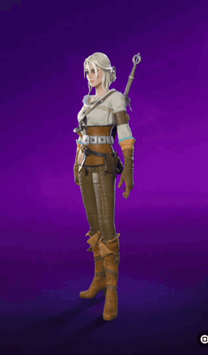 A Woman In A Video Game With The Number 6 And 7 Behind Her GIF