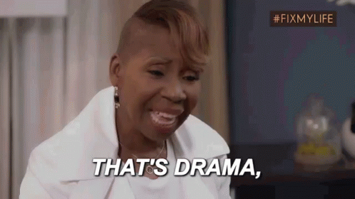 A Woman In A White Coat Is Crying And Saying `` That 'S Drama '' . GIF