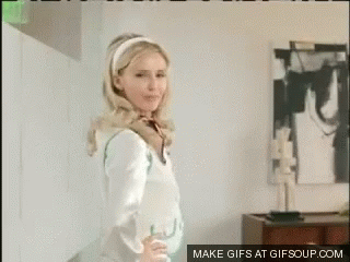 A Woman In A White Dress Is Standing In A Room With A Make Gifs At Gifsoup.com Icon GIF