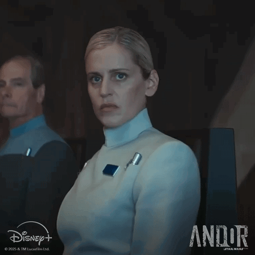 Woman In White Uniform With Andor Text GIF