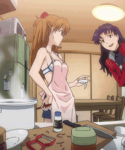 Women In Kitchen With Milk Bottle GIF