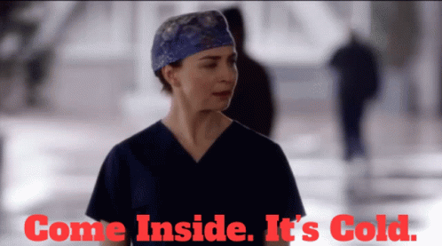 A Woman In Scrubs Says Come Inside It 'S Gold GIF