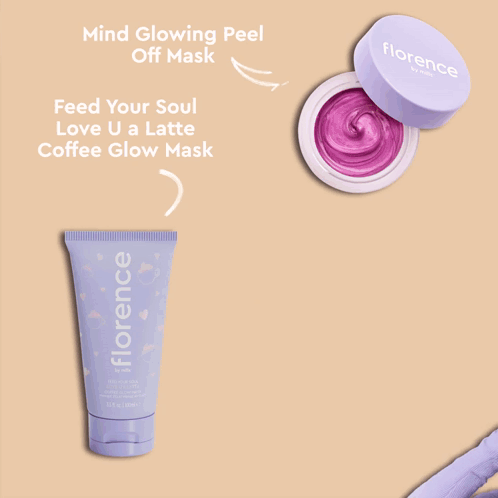 A Woman Is Applying A Florence Face Mask To Her Face GIF