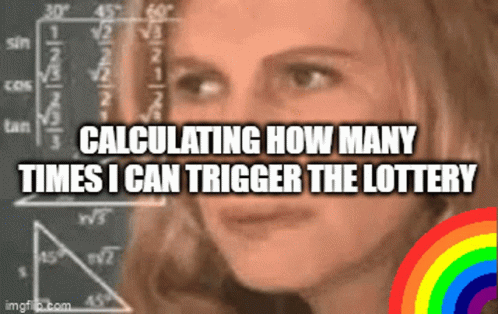 A Woman Is Calculating How Many Times I Can Trigger The Lottery .. GIF
