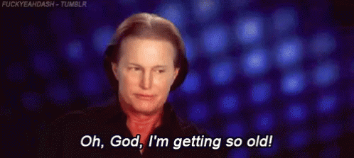 A Woman Is Crying And Saying Oh , God , I 'M Getting So Old . GIF