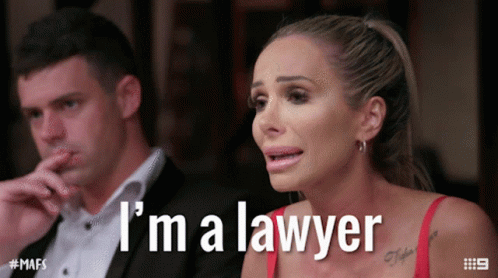 Crying Woman Saying I'm A Lawyer GIF
