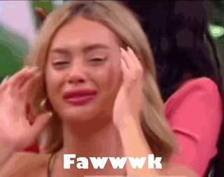 A Woman Is Crying With The Words Fawwwk Written Above Her GIF