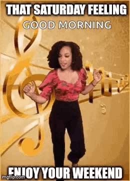 A Woman Is Dancing In Front Of A Treble Clef And A Music Note . GIF