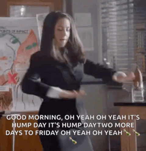 Woman Dancing In Front Of Whiteboard GIF