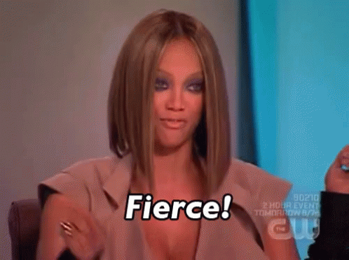 A Woman Is Giving A Thumbs Up And Saying Fierce . GIF