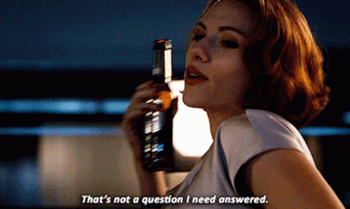 Woman Holding Beer Bottle Says That's Not A Question GIF