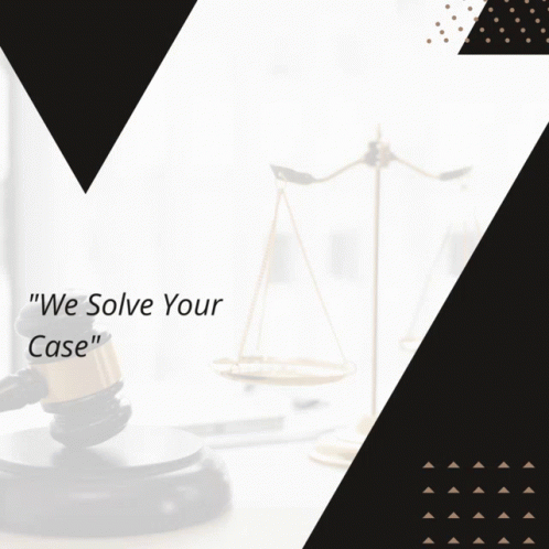 A Woman Is Holding A Clipboard In Front Of A Judge 'S Gavel With The Words " We Solve Your Case " Below Her GIF