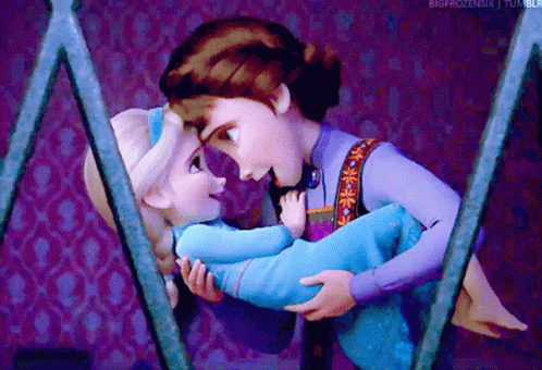 A Woman Is Holding A Little Girl In Her Arms And The Words Bigfrozensix Tumblr Are On The Bottom Right GIF