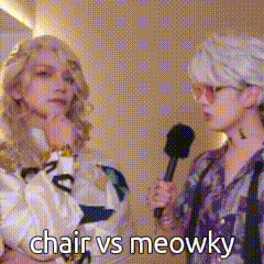 A Woman Is Holding A Microphone And Talking To Another Woman Who Is Holding A Microphone . GIF