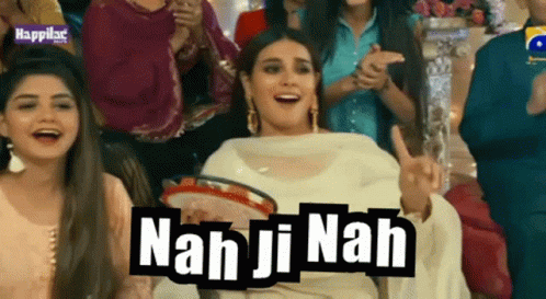 A Woman Is Holding A Tambourine And The Words Nan Ji Nah Are On The Screen GIF
