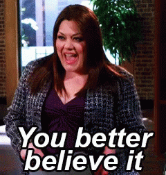 A Woman Is Laughing And Saying " You Better Believe It " . GIF