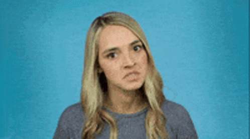 A Woman Is Pointing Her Finger At The Word Don 'T .. GIF