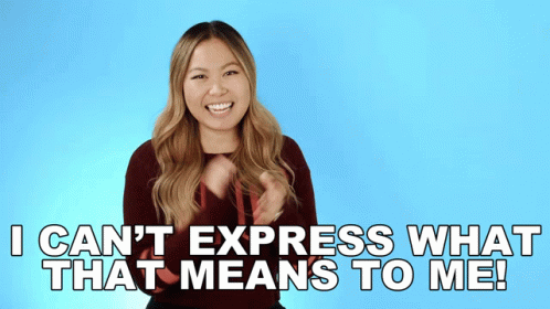 A Woman Is Saying I Can 'T Express What That Means To Me GIF