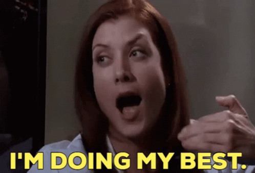 Woman Saying I'm Doing My Best GIF