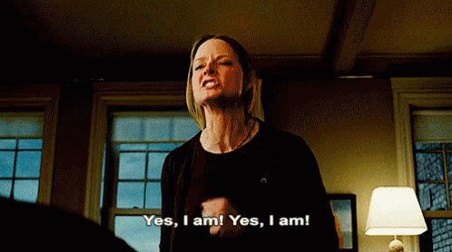 A Woman Is Saying Yes I Am Yes I Am GIF