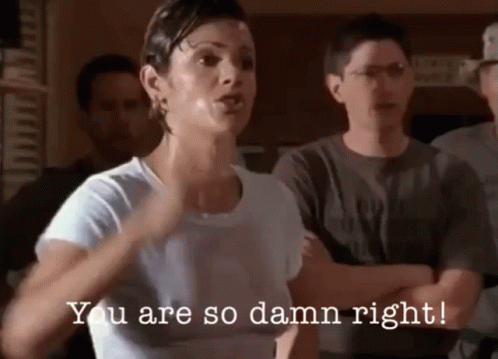 A Woman Is Saying You Are So Damn Right GIF