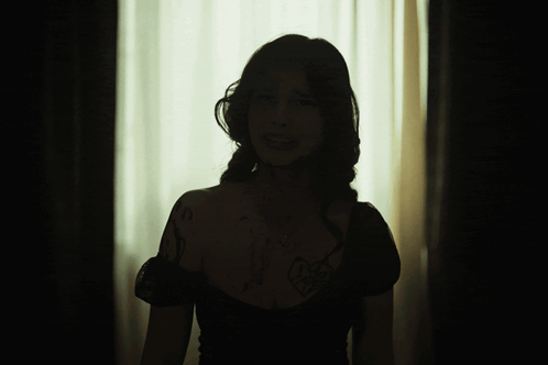 A Woman Is Screaming With The Words Why Can 'T You Love Me Below Her GIF