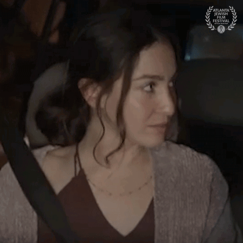 Woman Sitting In Car Back Seat Okay GIF