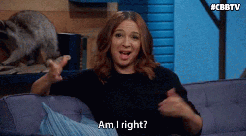 Woman Sitting On Couch Saying Am I Right GIF