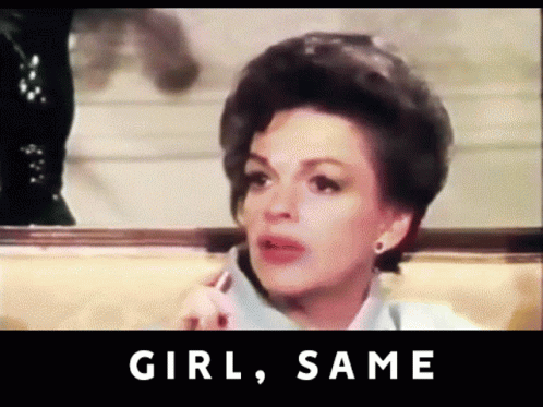 A Woman Is Sitting On A Couch Talking On A Cell Phone And The Words Girl Same Are Above Her . GIF