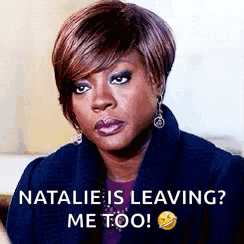 A Woman Is Sitting On A Couch With A Caption That Says Natalie Is Leaving Me Too ! GIF