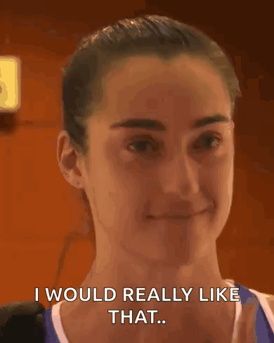 A Woman Is Smiling And Saying I Would Really Like That .. GIF