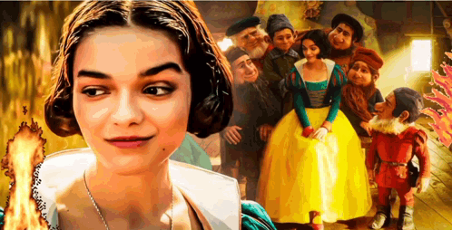 A Woman Is Standing In Front Of A Group Of People GIF