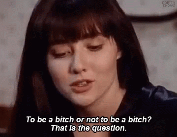 A Woman Is Talking About Being A Bitch And Not Being A Bitch . GIF