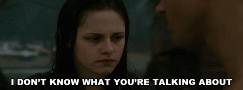 A Woman Is Talking To A Man With The Words I Don 'T Know What You 'Re Talking About GIF
